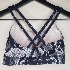 Lululemon Energy Bra Ziggy Snake Gray Sports Bra Sz 2